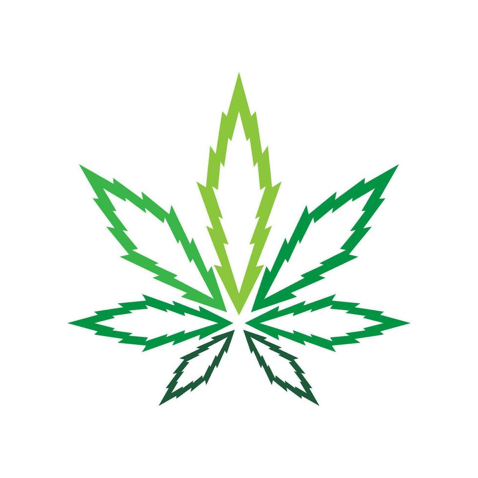 cannabis ikon logotyp design vektor