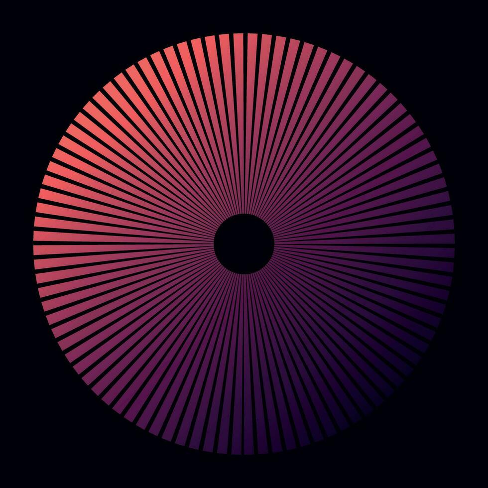 ein einfach hell abstrakt Kreis auf ein dunkel Hintergrund vektor
