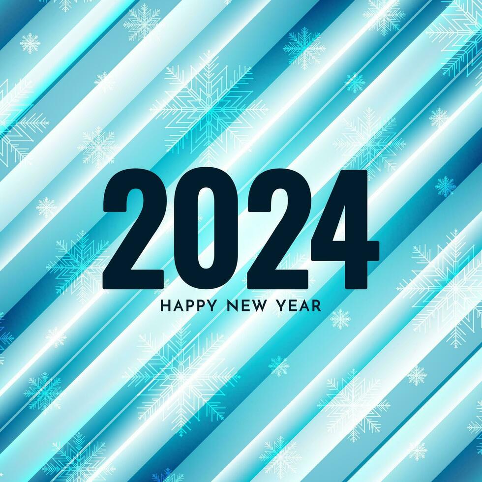 modern glücklich Neu Jahr 2024 Gruß Karte Design vektor