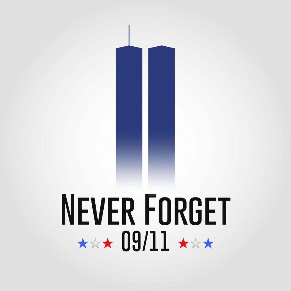 Vector Twin Towers World Trade Center - 9.11 - nie vergessen