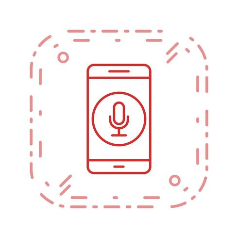 Mikrofon mobilapplikationsvektogram vektor
