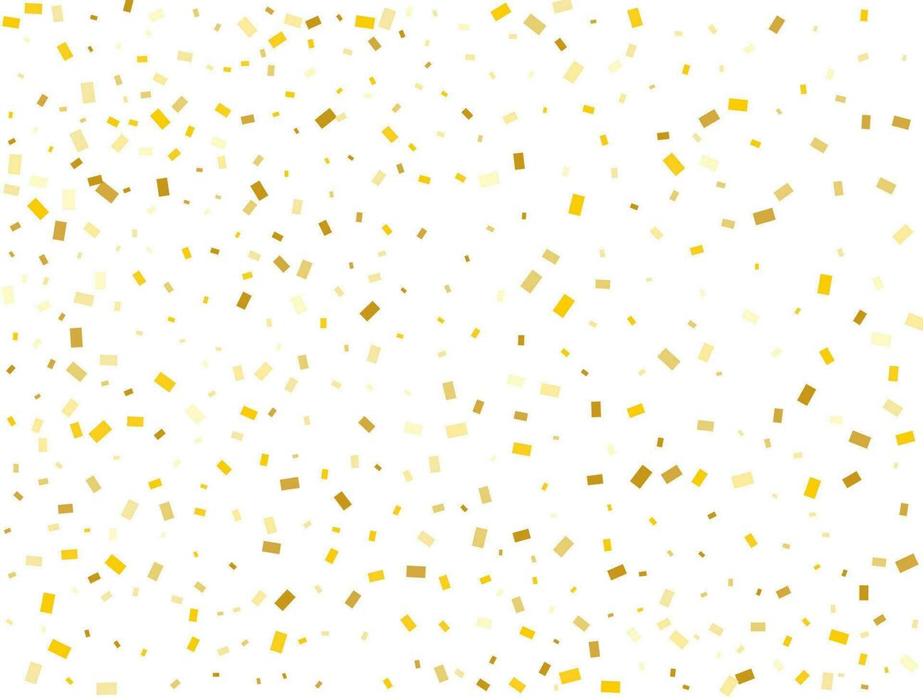 Geschlecht neutral golden Rechtecke Konfetti Hintergrund. Vektor Illustration