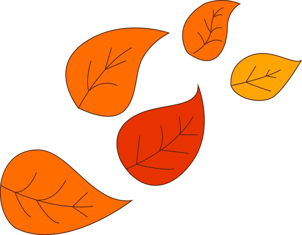 bunt Herbst Blätter Vektor Illustration auf Weiß Hintergrund
