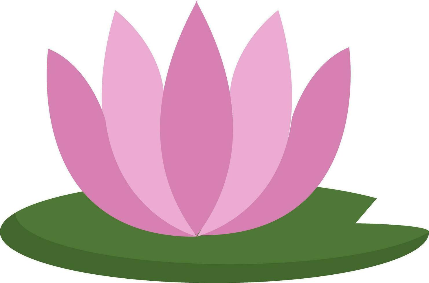 enkel rosa lotus vektor illustration på vit bakgrund