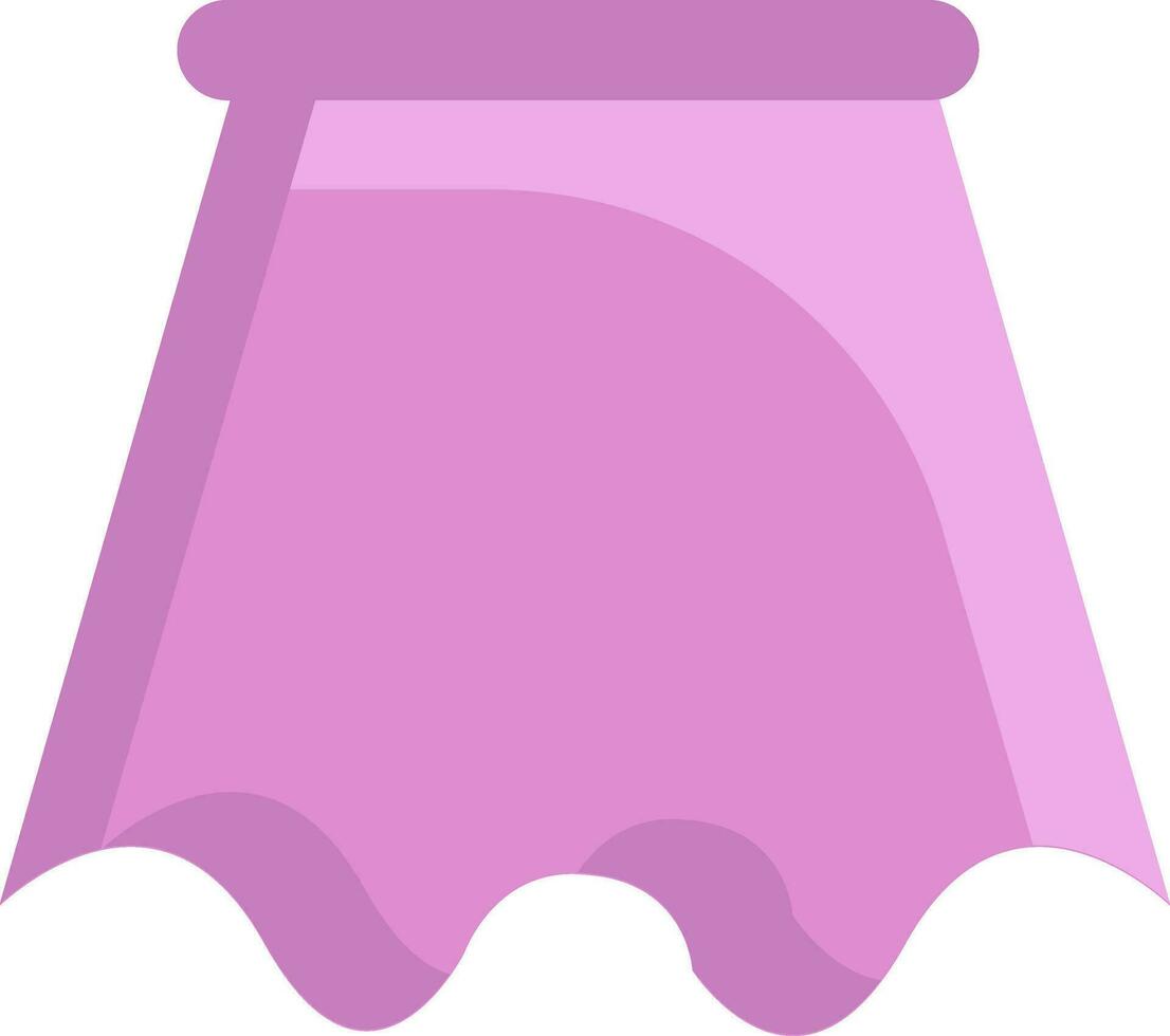 enkel vektor illustration på vit bakgrund av en rosa kjol