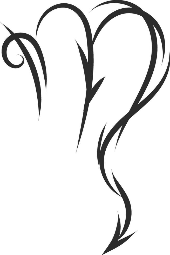enkel svart och vit skiss av scorpio horoskop tecken vektor illustration