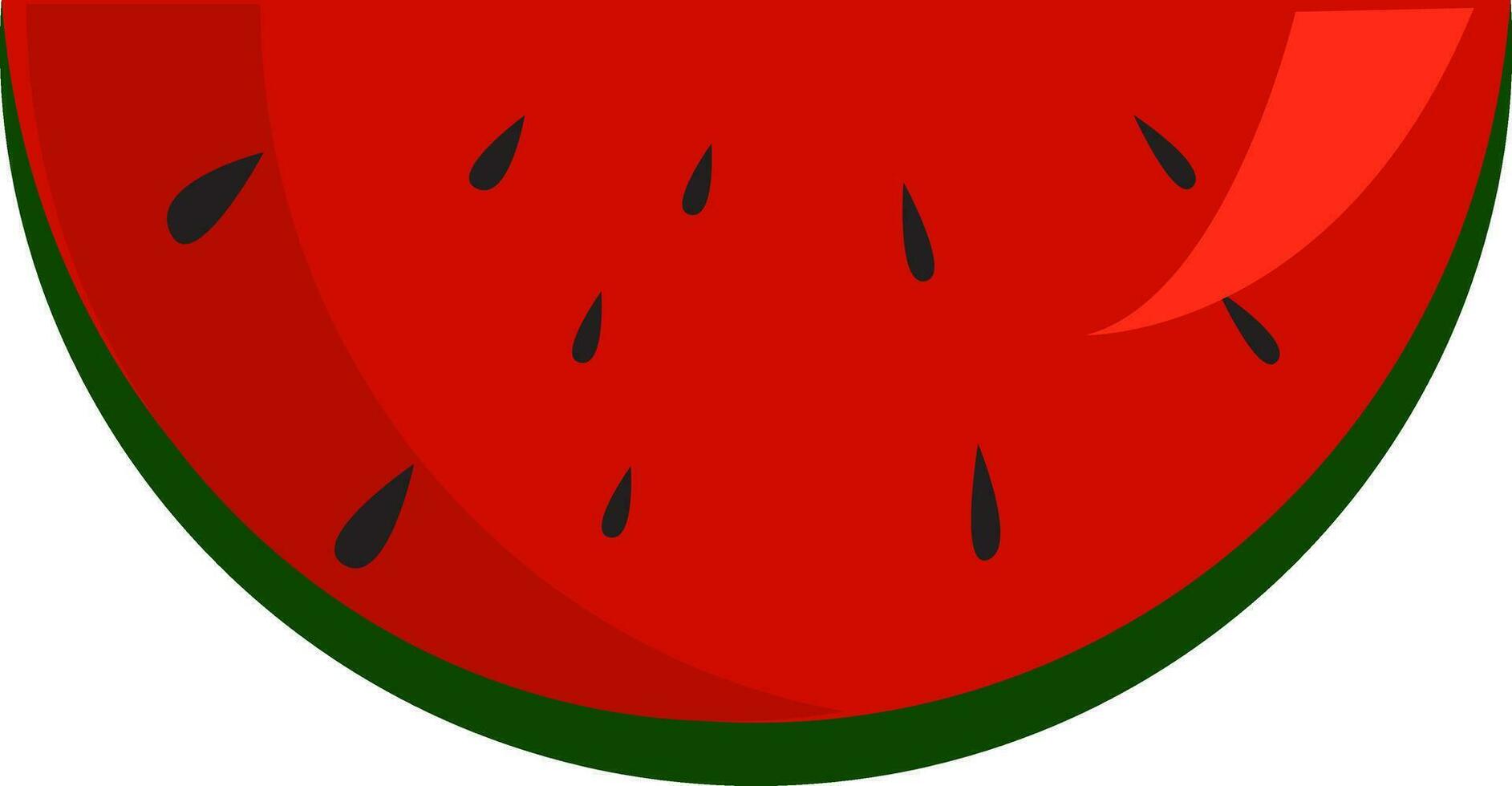 Scheibe von frisch Wassermelone Illustration drucken Vektor auf Weiß Hintergrund