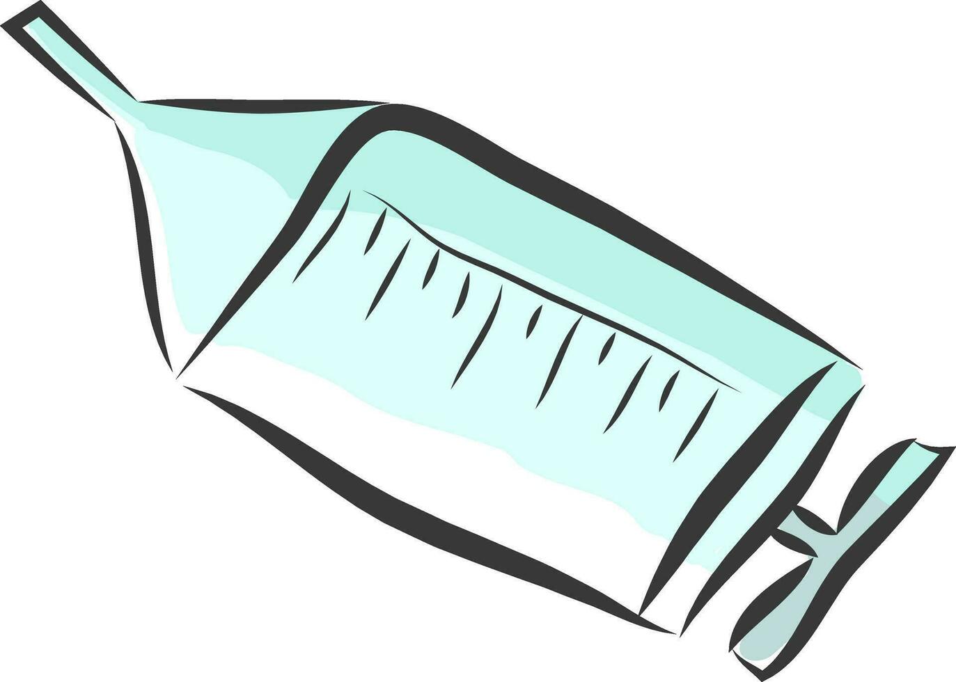 ClipArt av en blå och lila färgad spruta nål vektor eller Färg illustration
