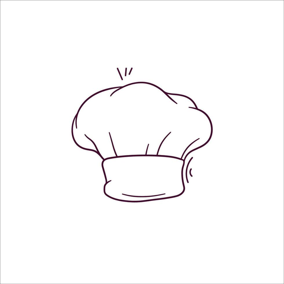 hand dragen illustration av kock hatt ikon. klotter vektor skiss illustration