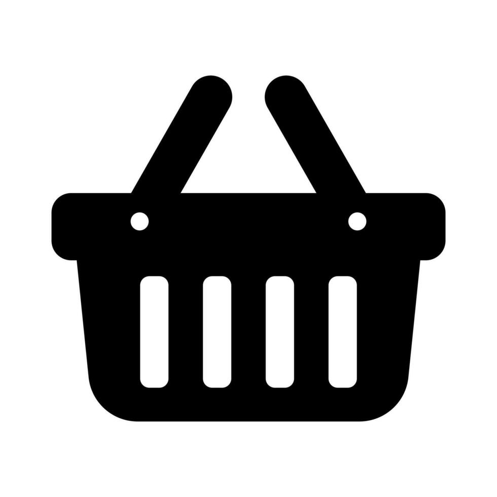 Einkaufen Korb Symbol - - Vektor Illustration