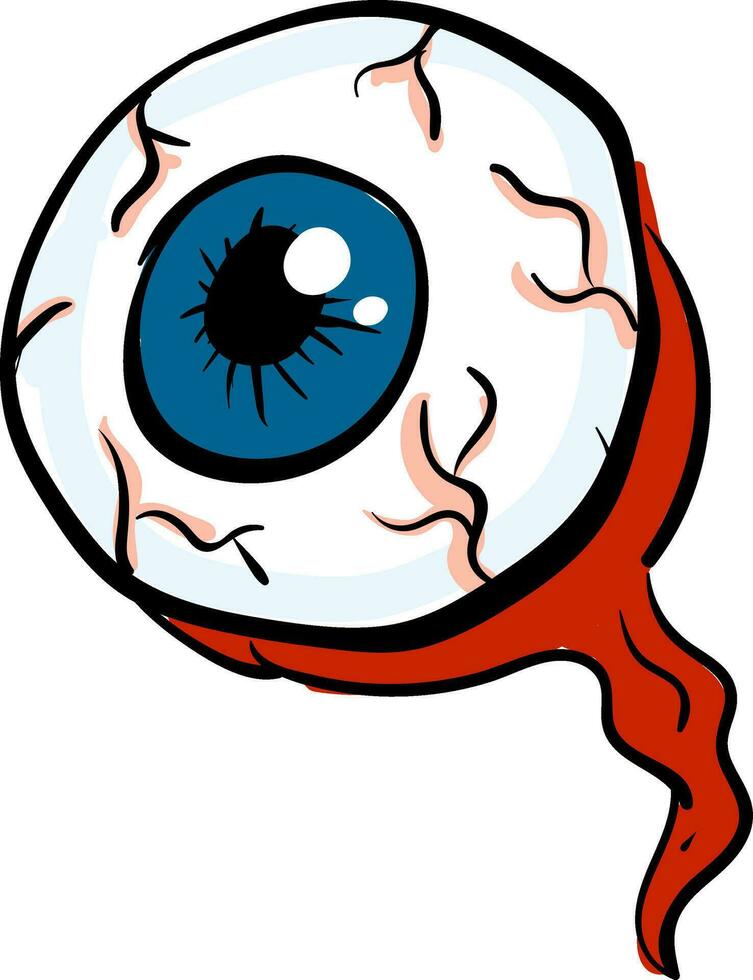 en stor eyeball för halloween vektor eller Färg illustration