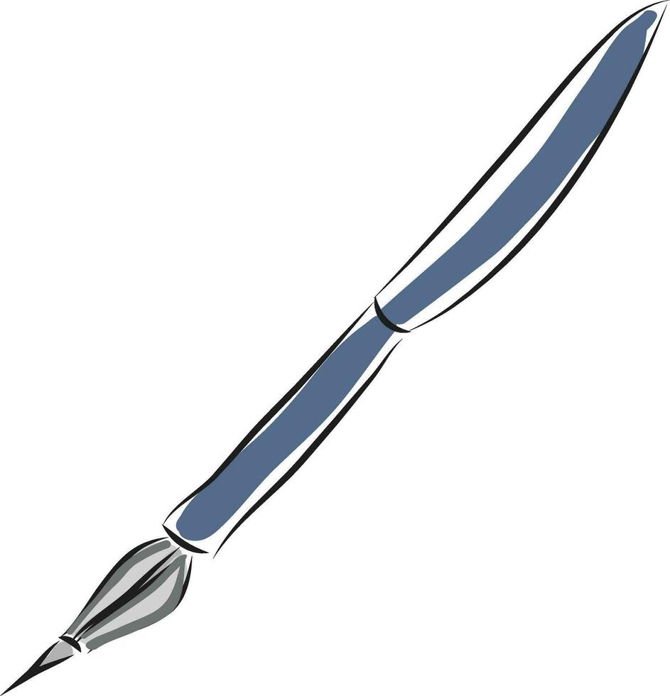 Tinte Stift Hand gezeichnet Design, Illustration, Vektor auf Weiß Hintergrund.