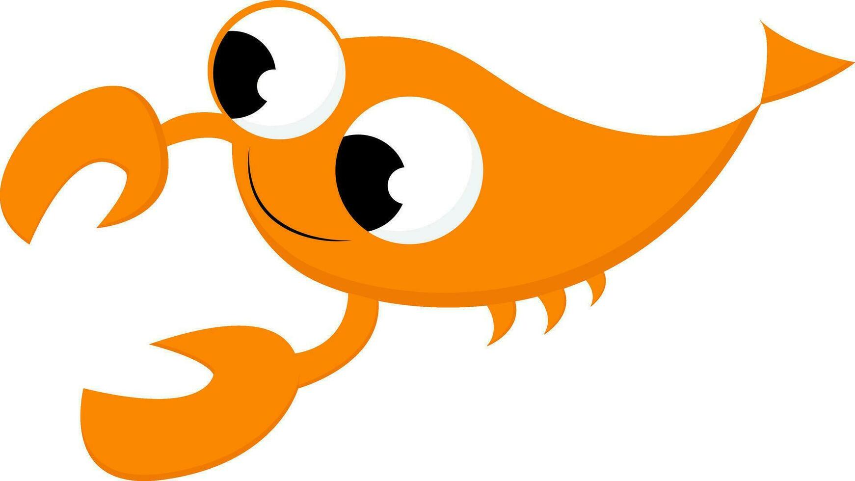 ein Orange Baby Flusskrebs Vektor oder Farbe Illustration