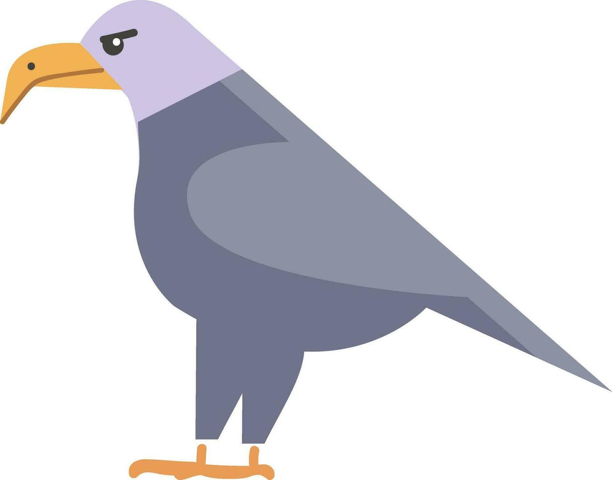 Clip Art von ein groß bunt Vogel mit Scharf gebogen Schnabel Das es Verwendet zum Essen und zum putzen Tötung Beute und Fütterung wenig Einsen Vektor Farbe Zeichnung oder Illustration