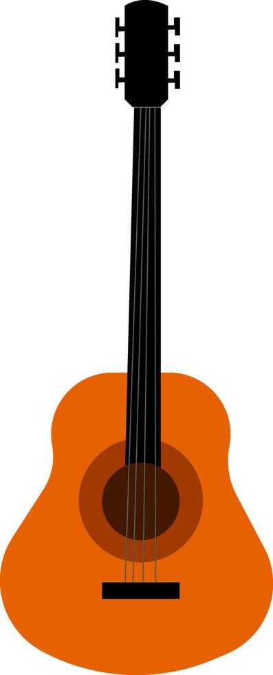 en musikalisk instrument känd som bas gitarr med strängar vektor Färg teckning eller illustration