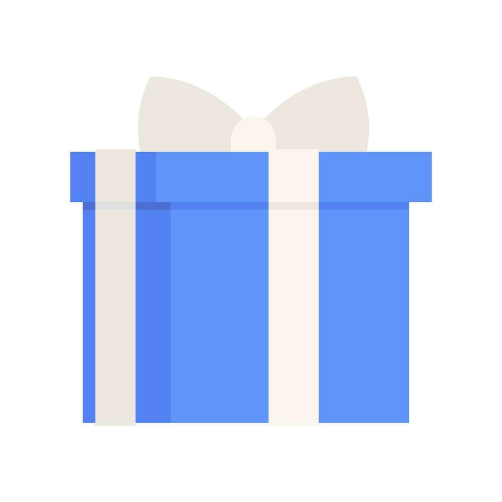 blå gåva låda i platt design för använder sig av som baner vektor