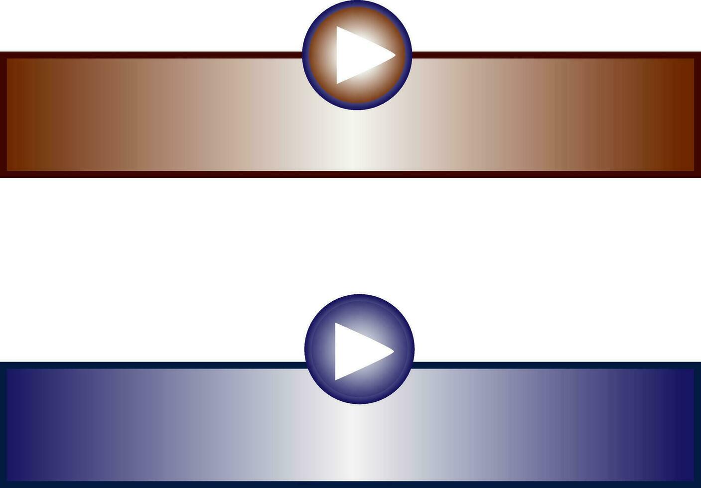 Clip Art von zwei Tasten mit das Zeichen von abspielen Vektor Farbe Zeichnung oder Illustration