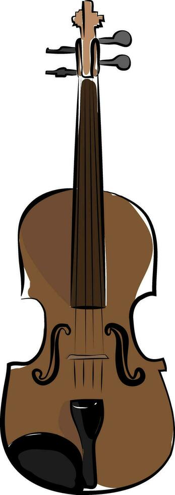 ein Zeichenfolge Musical Instrument mit ein hohl hölzern Körper Vektor Farbe Zeichnung oder Illustration