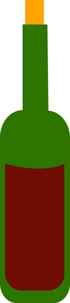 ein rot Wein Flasche Vektor oder Farbe Illustration