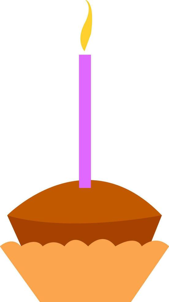 muffin med en ljus vektor eller Färg illustration