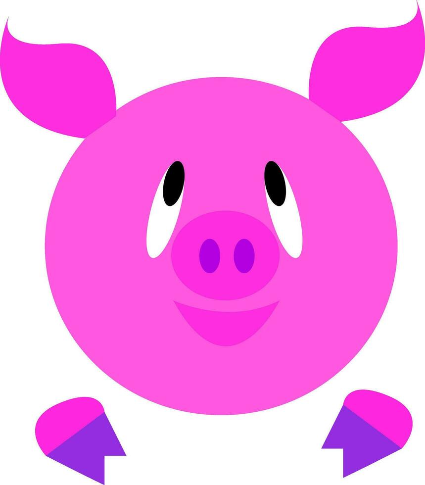 baby rosa schwein vektor oder farbillustration