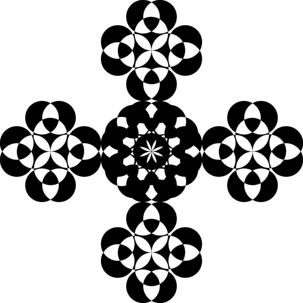 Kreuz Design gemacht mit geometrisch Formen Vektor oder Farbe Illustration