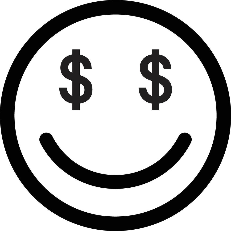 Investor glücklich Gesicht Symbol . Geld Lächeln Symbol Vektor Illustration