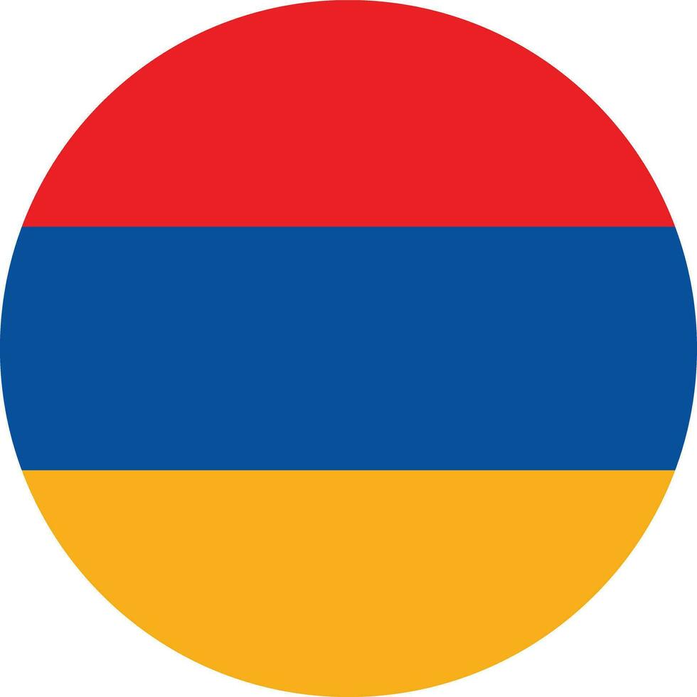 runda armenia flagga vektor isolerat på vit bakgrund
