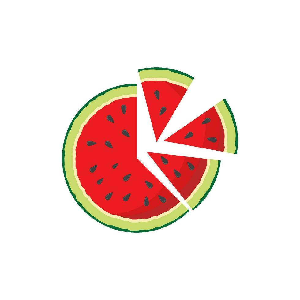 vattenmelon vektor ikon illustration design