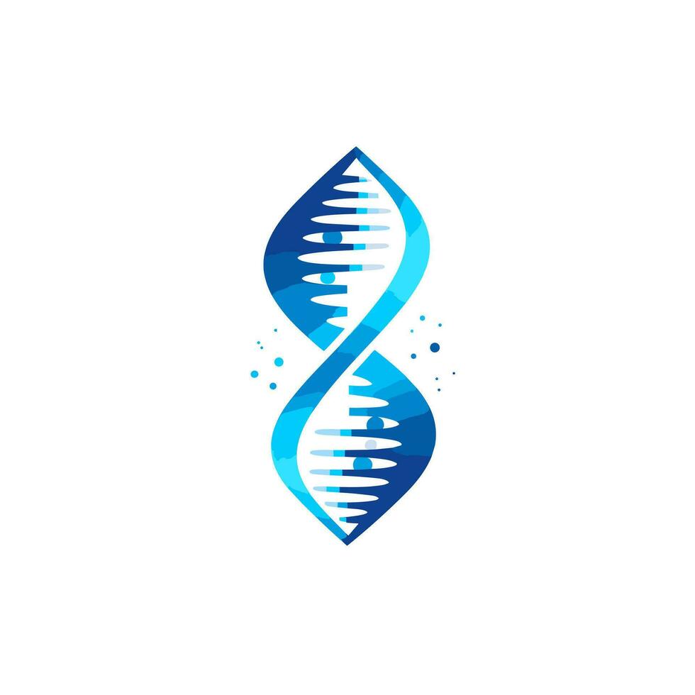 ai genererad medicinsk konferens fylld lutning logotyp. personlig medicin. genetisk testning. dna spiral. design element. ai konst för företags- varumärke, klinisk laboratorium vektor