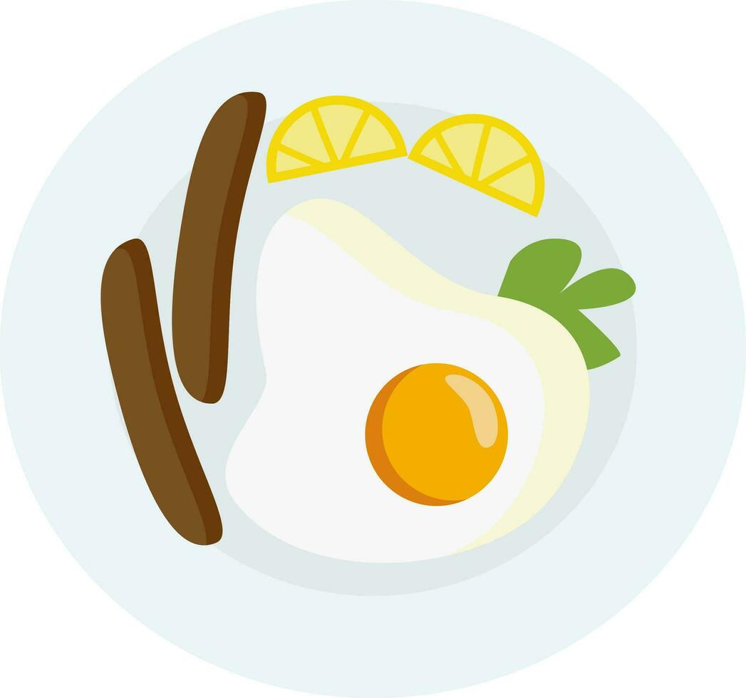 ein Frühstück Teller Vektor oder Farbe Illustration