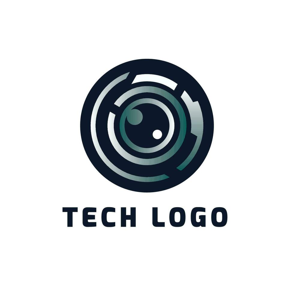vetenskap teknologi säkerhet kamera logotyp design vektor mall