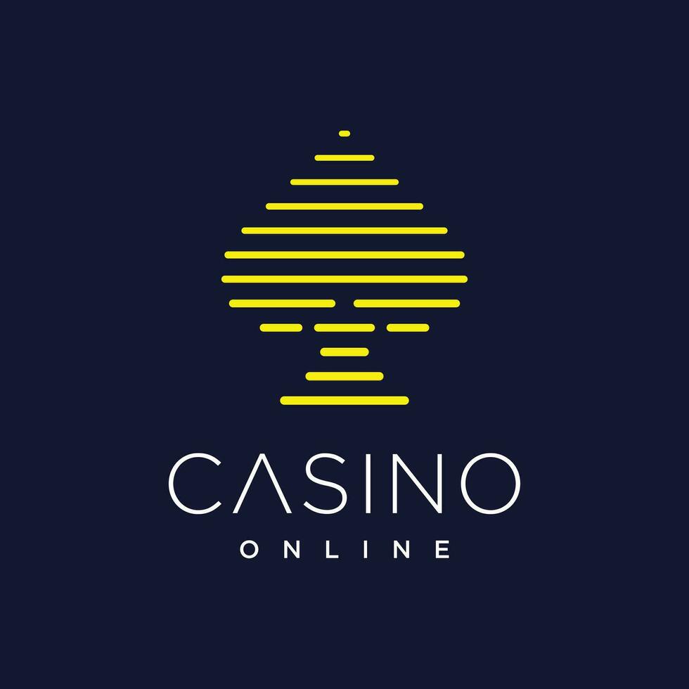 Kasino online Design Symbol Vorlage mit kreativ Element Konzept Idee. ein Fachmann Design zum viele Arten von Geschäft. alle Elemente sind völlig Vektor und können Sein benutzt zum beide drucken und Netz.