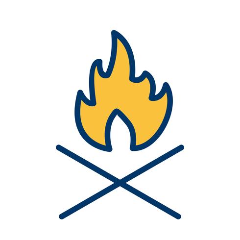 Knochenfeuer Vektor Icon