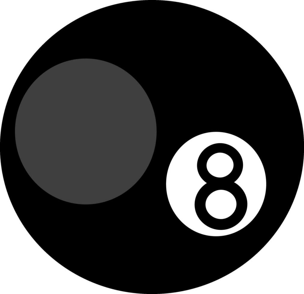 ein schwarz Billard- Ball Vektor oder Farbe Illustration