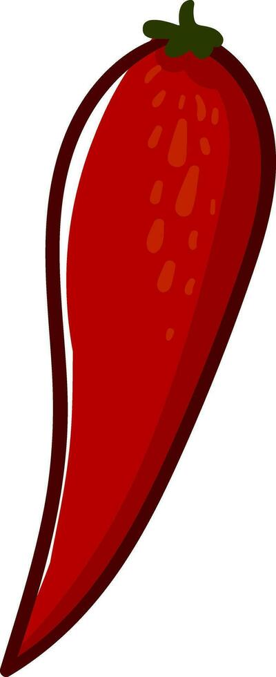 röd liten peppar, illustration, vektor på vit bakgrund