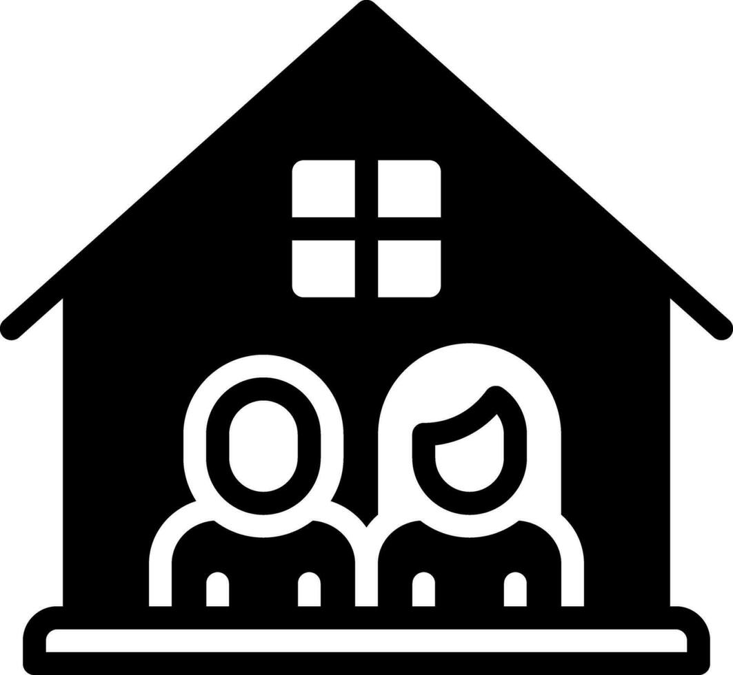 fast ikon för hushåll vektor