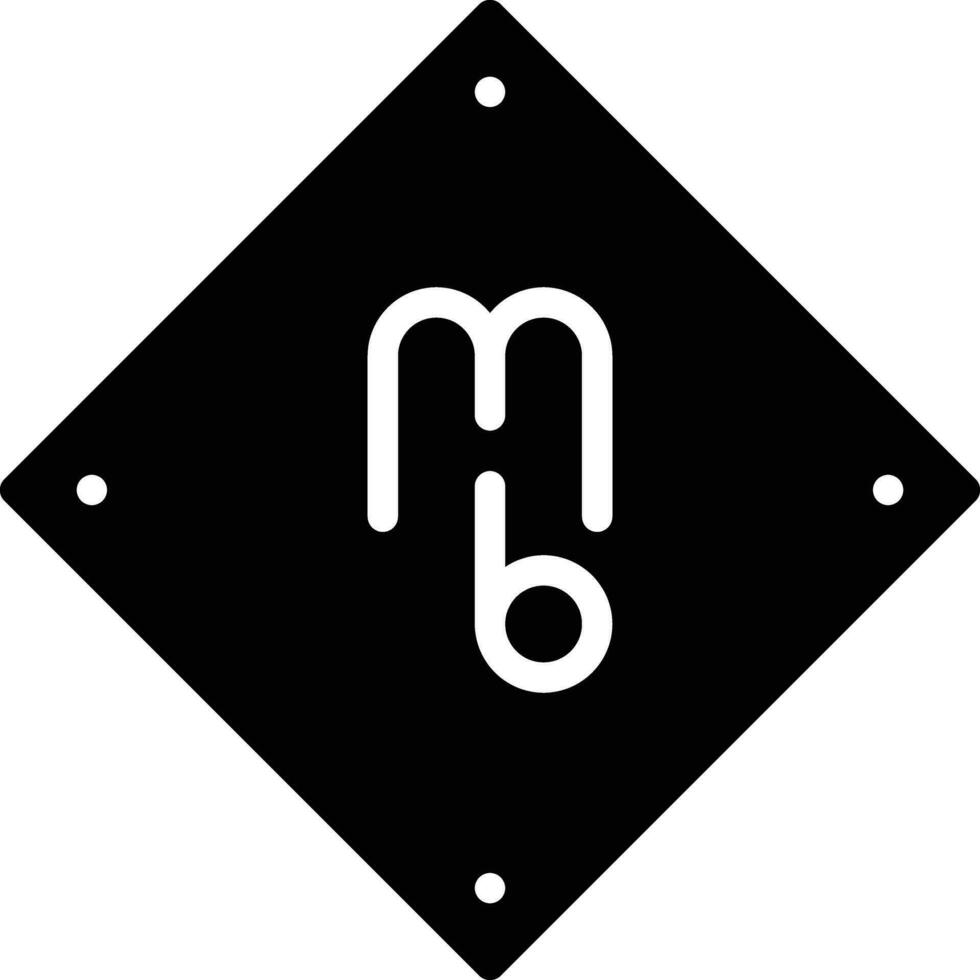 solide Symbol zum mb vektor