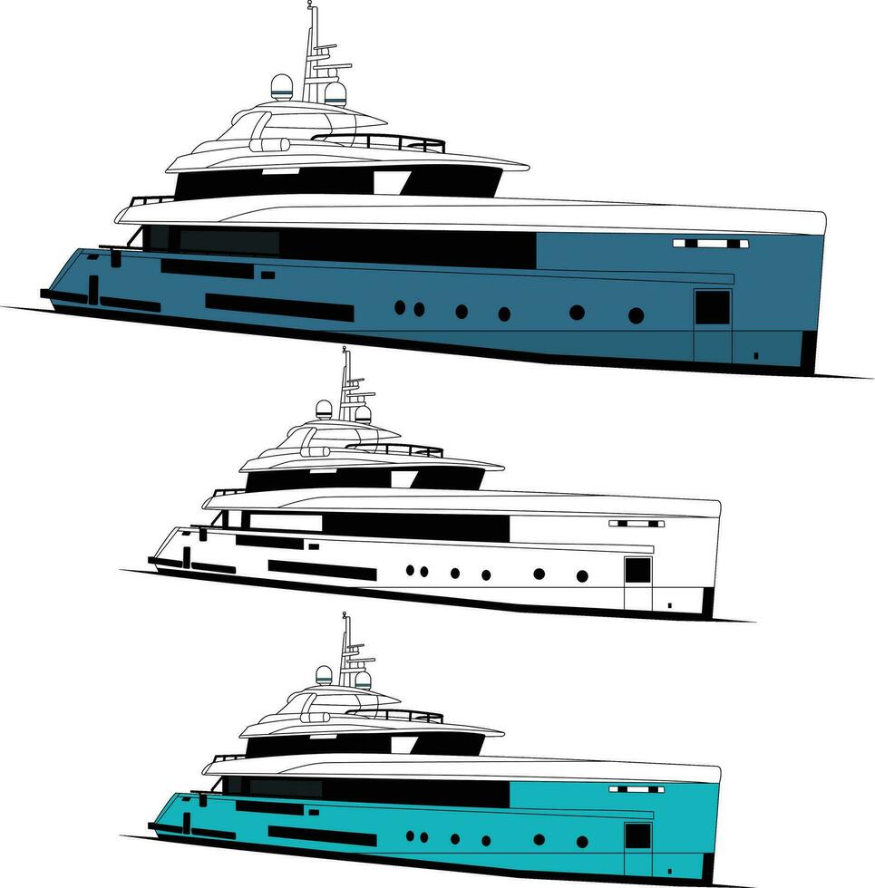 hög kvalitet Yacht vektor konst, som är tryckbar på olika material.