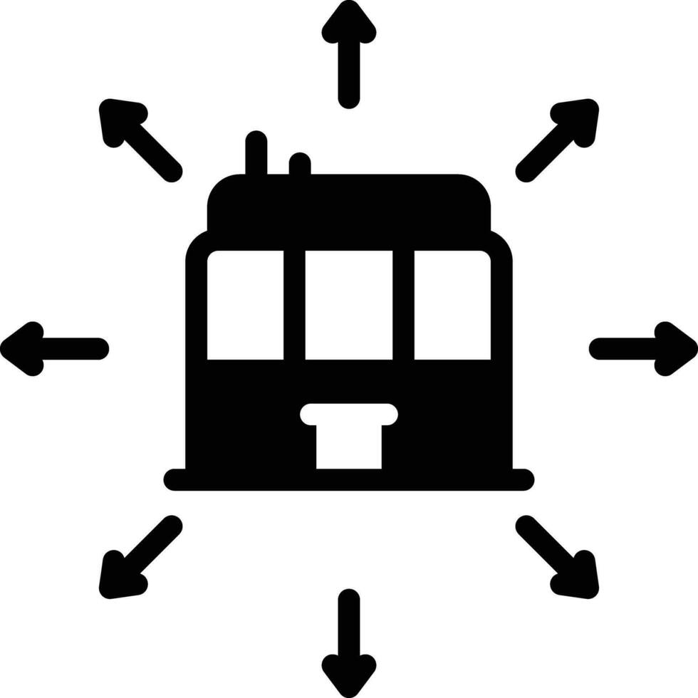 solide Symbol zum Verteilungen vektor