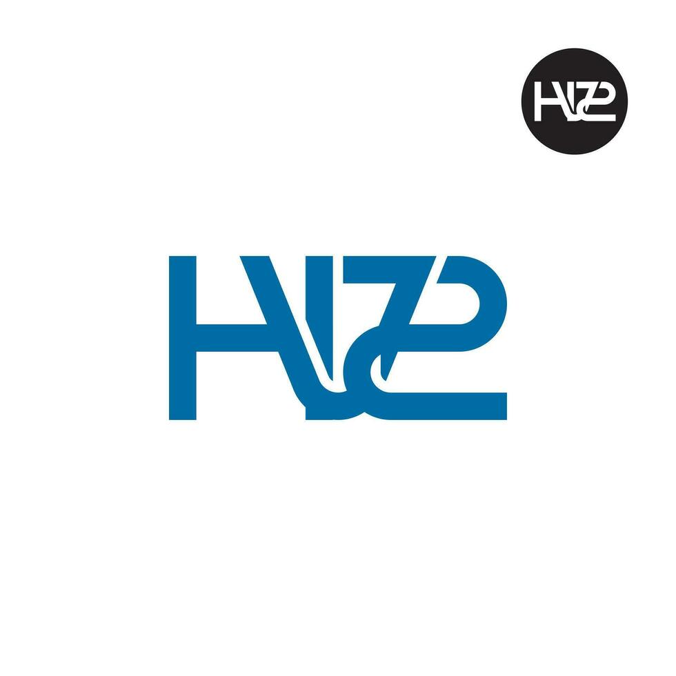 Brief hv2 Monogramm Logo Design vektor