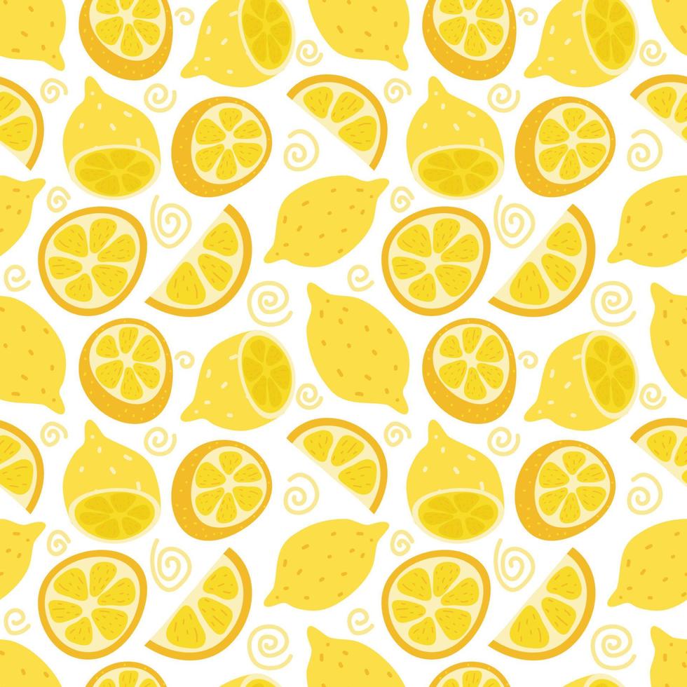 citron och apelsin sömlöst mönster vektor