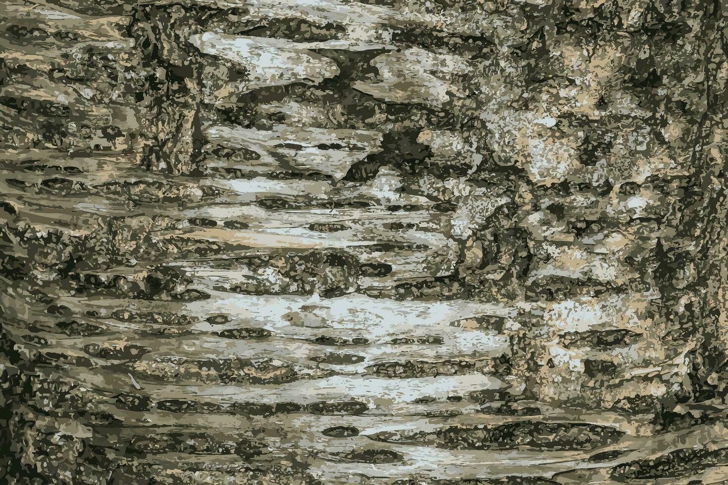 vektor illustration av sakura eller prunus serrulata bark närbild. de textur av de trunk av sakura. bakgrund från levande trä. skog natur hud.