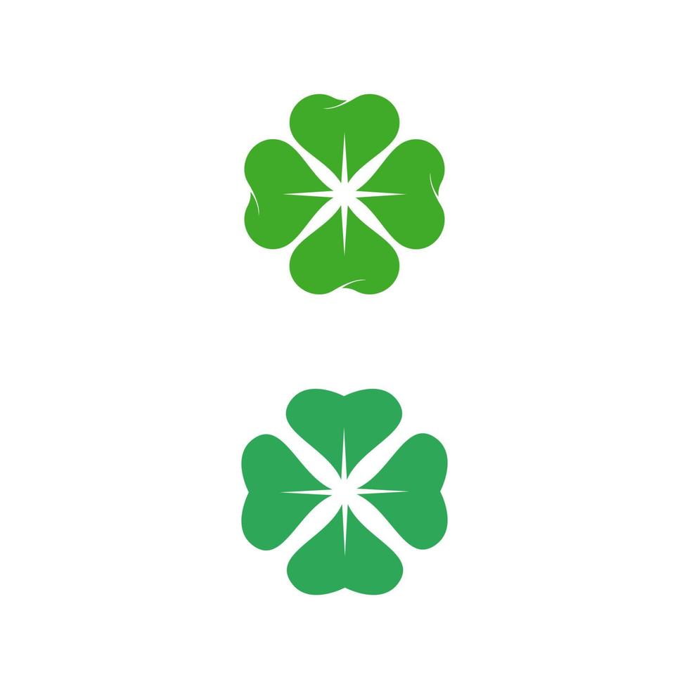 grünes Kleeblatt Symbol Vorlage vektor