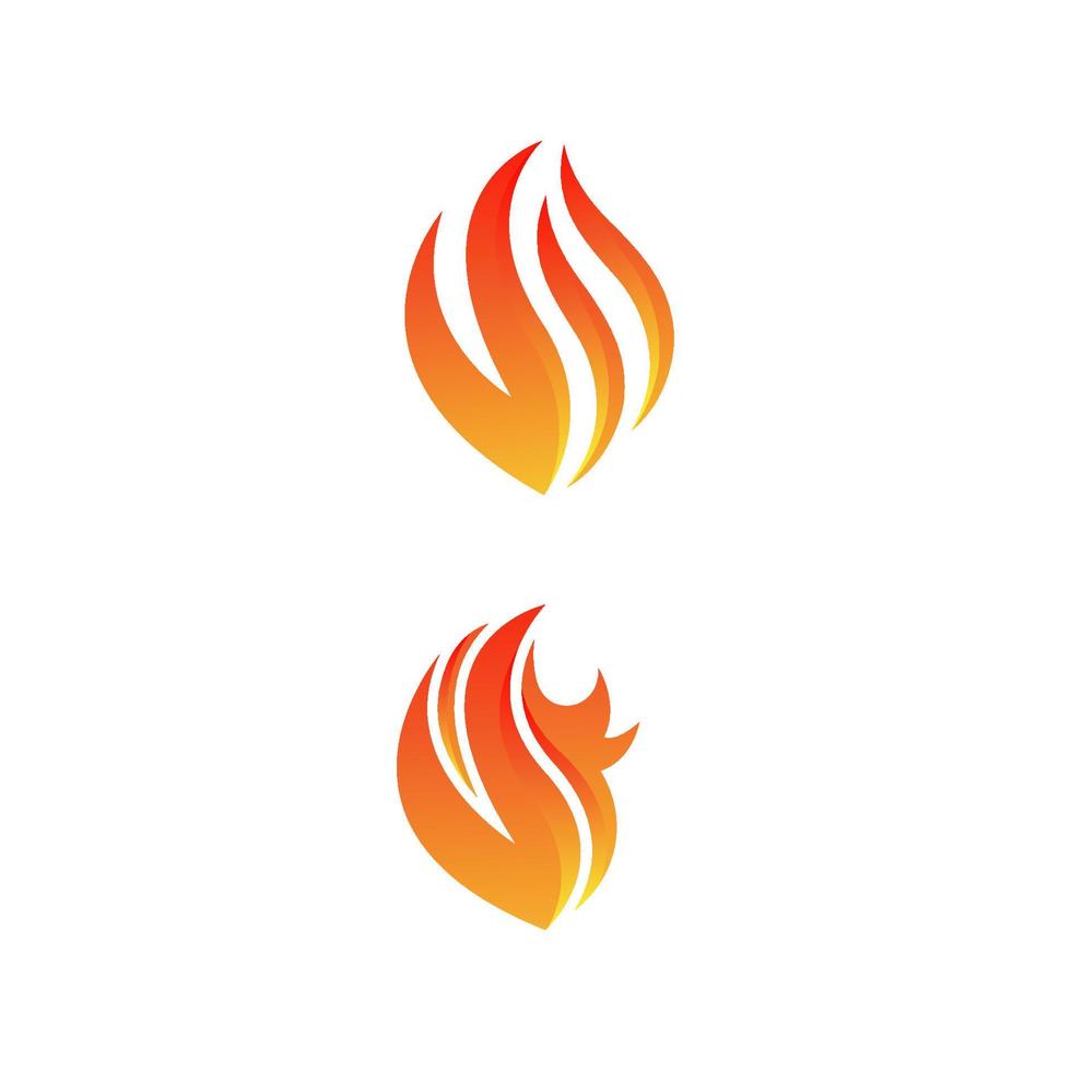 heiße Flamme Feuer Vektor Icon Illustration