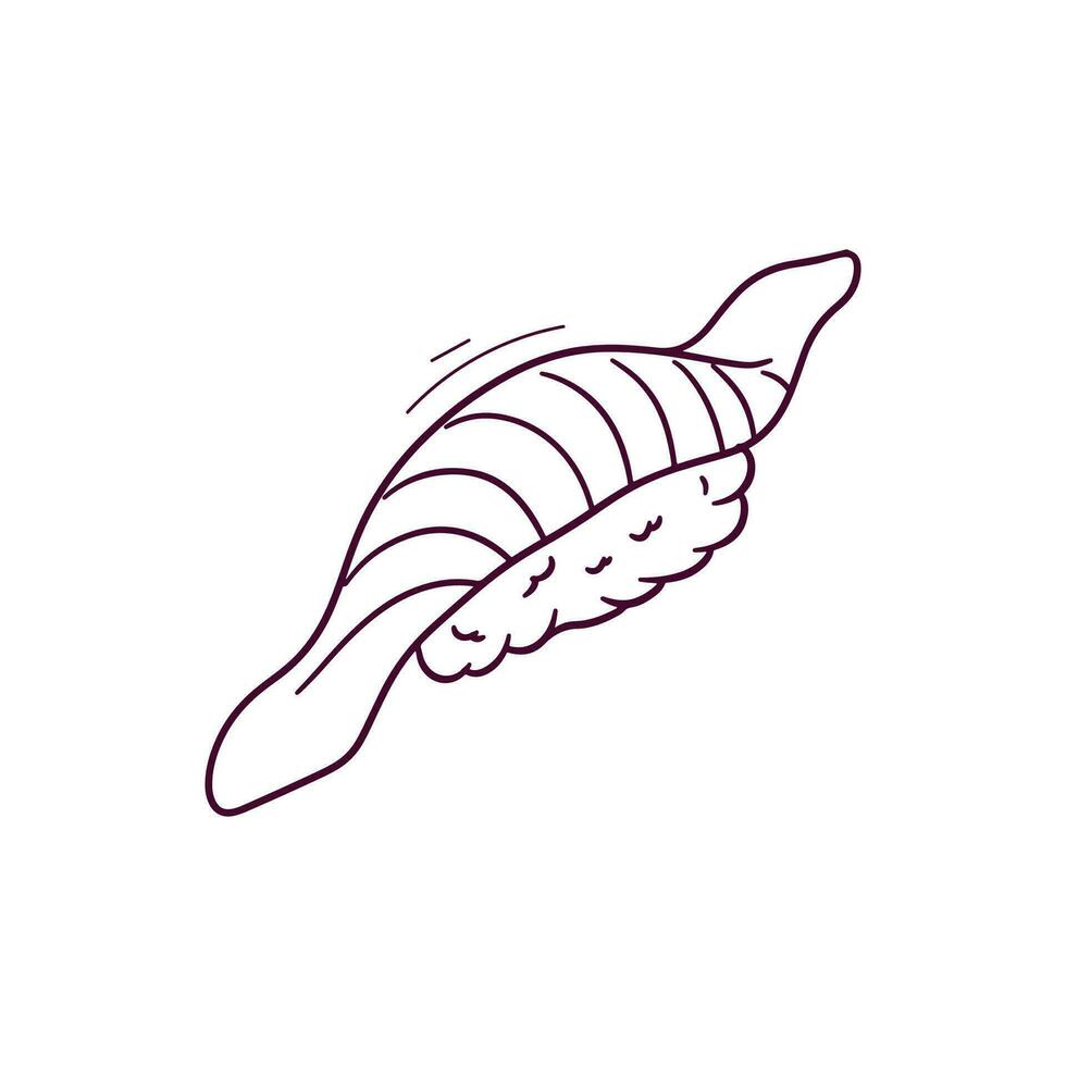 hand dragen illustration av sushi ikon. klotter vektor skiss illustration