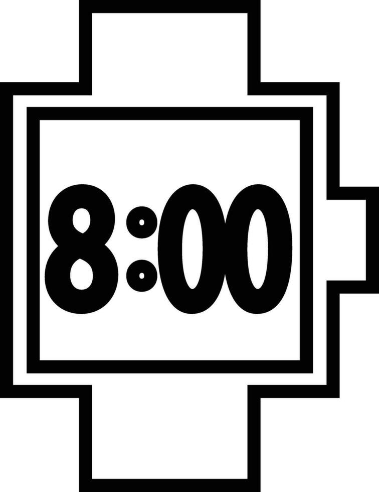 Zeit und Uhr Symbole Design im Linie. isoliert auf horizontal von analog Alarm .Kreis Uhren Zeichen Symbol. verwenden Zeit Management, Countdown Timer Speeder Vektor zum Apps, Webseite