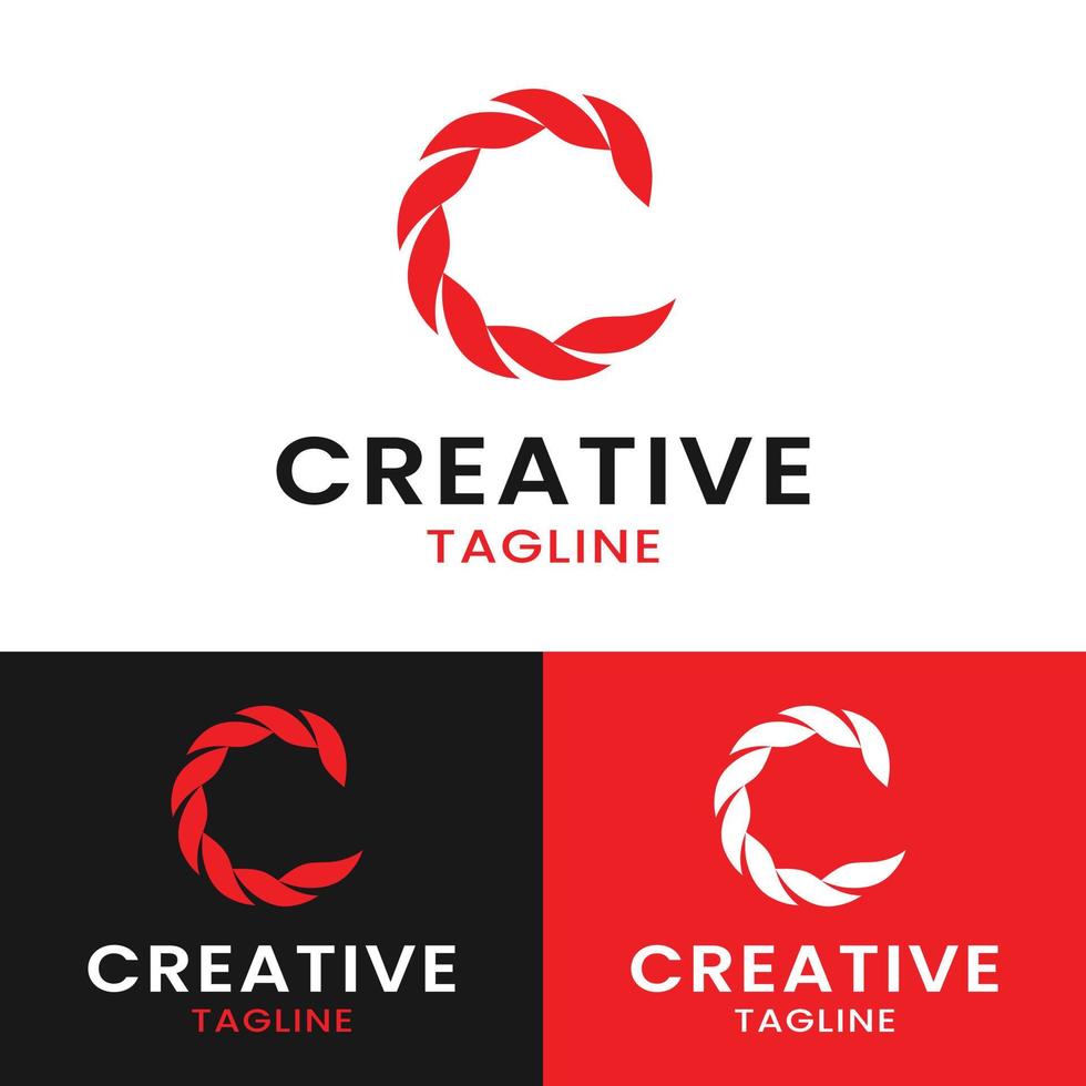 Buchstabe initial c kreative abstrakte Logo-Design-Vorlage vektor