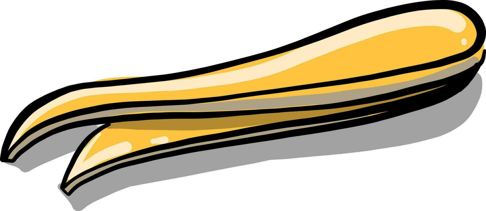 gul pincett, illustration, vektor på vit bakgrund