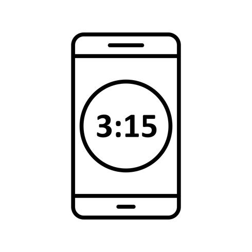 Zeitanzeige Mobile Anwendungssymbol Vektor